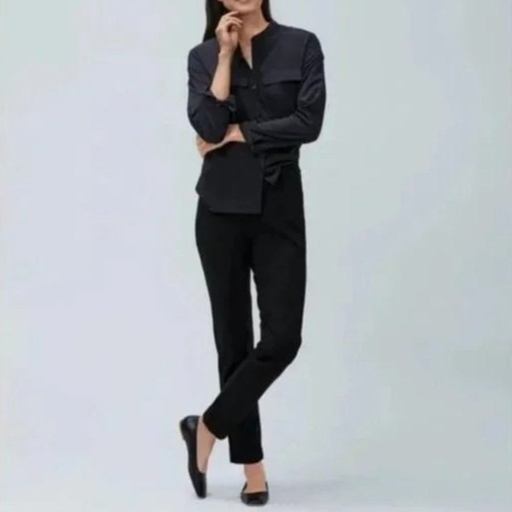 Ministry of Supply Womens Pant Fusion Straight Leg Black Medium